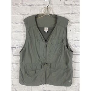 Magellan's Lightweight Mesh Lined Multi Pocket Cargo  Travel UtilityVest Size M